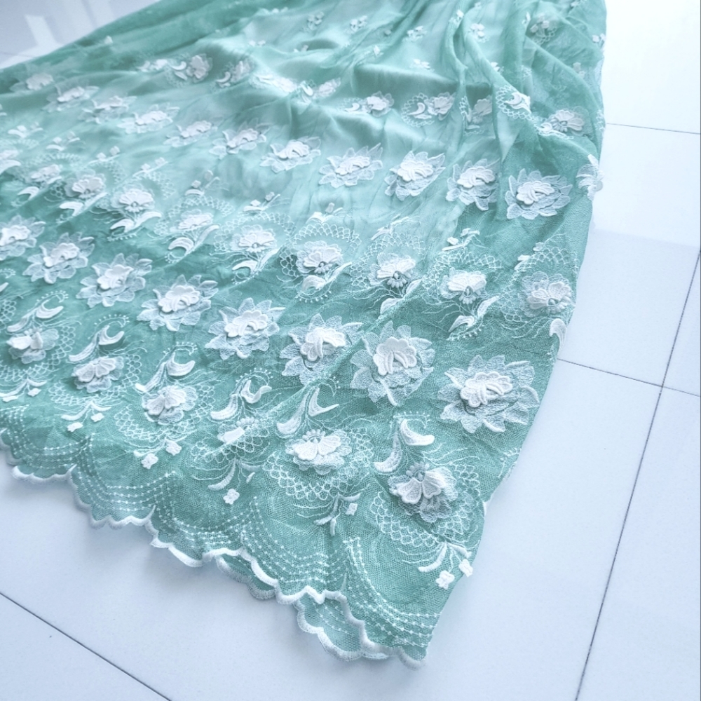 Burberry London long tulle skirt with flower appliques.  Size 6. New with tags